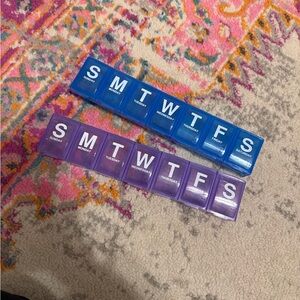 Weekly Pill Organizer in Blue and Purple